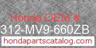 Honda 64312-MV9-660ZB genuine part number image