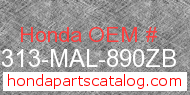 Honda 64313-MAL-890ZB genuine part number image