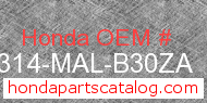 Honda 64314-MAL-B30ZA genuine part number image