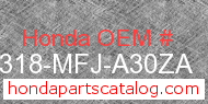 Honda 64318-MFJ-A30ZA genuine part number image
