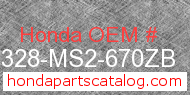 Honda 64328-MS2-670ZB genuine part number image
