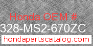 Honda 64328-MS2-670ZC genuine part number image