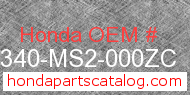 Honda 64340-MS2-000ZC genuine part number image