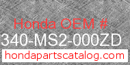 Honda 64340-MS2-000ZD genuine part number image