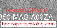 Honda 64350-MAS-A00ZA genuine part number image