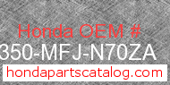 Honda 64350-MFJ-N70ZA genuine part number image