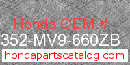Honda 64352-MV9-660ZB genuine part number image