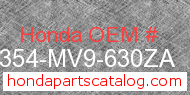 Honda 64354-MV9-630ZA genuine part number image