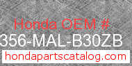 Honda 64356-MAL-B30ZB genuine part number image