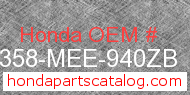 Honda 64358-MEE-940ZB genuine part number image