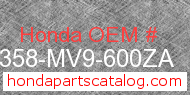 Honda 64358-MV9-600ZA genuine part number image