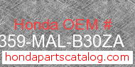Honda 64359-MAL-B30ZA genuine part number image
