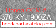 Honda 64370-KYJ-900ZA genuine part number image