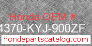 Honda 64370-KYJ-900ZF genuine part number image