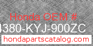 Honda 64380-KYJ-900ZC genuine part number image