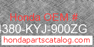 Honda 64380-KYJ-900ZG genuine part number image