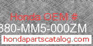 Honda 64380-MM5-000ZM genuine part number image