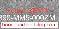 Honda 64390-MM5-000ZM genuine part number image