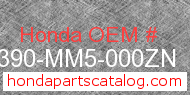 Honda 64390-MM5-000ZN genuine part number image