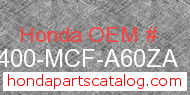 Honda 64400-MCF-A60ZA genuine part number image