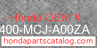 Honda 64400-MCJ-A00ZA genuine part number image