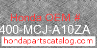 Honda 64400-MCJ-A10ZA genuine part number image
