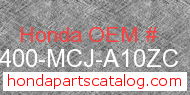 Honda 64400-MCJ-A10ZC genuine part number image