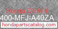 Honda 64400-MFJ-A40ZA genuine part number image