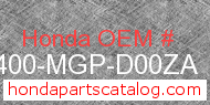 Honda 64400-MGP-D00ZA genuine part number image