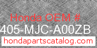 Honda 64405-MJC-A00ZB genuine part number image
