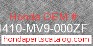 Honda 64410-MV9-000ZF genuine part number image
