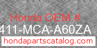 Honda 64411-MCA-A60ZA genuine part number image