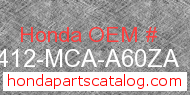 Honda 64412-MCA-A60ZA genuine part number image