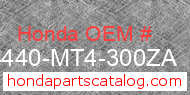 Honda 64440-MT4-300ZA genuine part number image