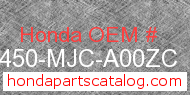 Honda 64450-MJC-A00ZC genuine part number image