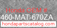 Honda 64460-MAT-670ZA genuine part number image