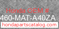 Honda 64460-MAT-A40ZA genuine part number image