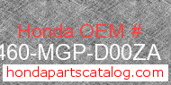 Honda 64460-MGP-D00ZA genuine part number image