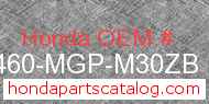 Honda 64460-MGP-M30ZB genuine part number image