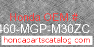 Honda 64460-MGP-M30ZC genuine part number image