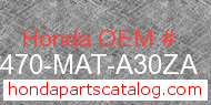 Honda 64470-MAT-A30ZA genuine part number image