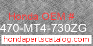 Honda 64470-MT4-730ZG genuine part number image