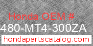 Honda 64480-MT4-300ZA genuine part number image