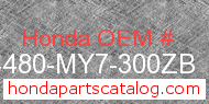 Honda 64480-MY7-300ZB genuine part number image