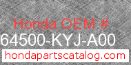 Honda 64500-KYJ-A00 genuine part number image