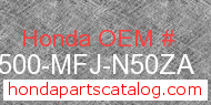 Honda 64500-MFJ-N50ZA genuine part number image