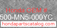 Honda 64500-MN5-000YC genuine part number image