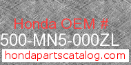 Honda 64500-MN5-000ZL genuine part number image