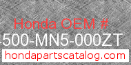 Honda 64500-MN5-000ZT genuine part number image