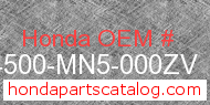 Honda 64500-MN5-000ZV genuine part number image